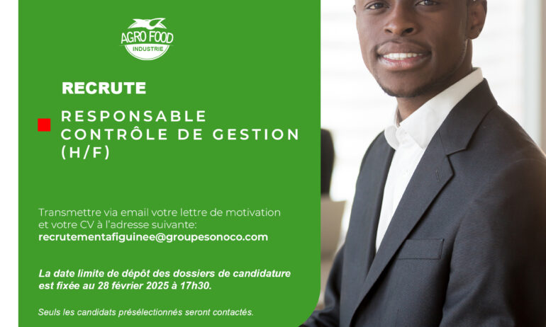 RESPONSABLE CONTRÔLE DE GESTION (H/F)