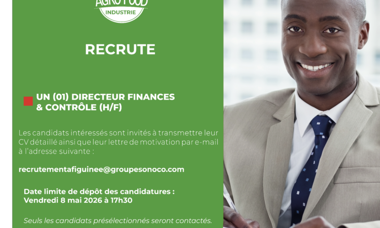 UN (01) DIRECTEUR FINANCES & CONTRÔLE (H/F)