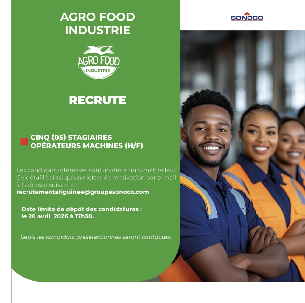 Cinq (05) stagiaires opérateurs machines (H/F)