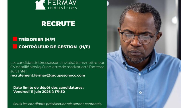 TRÉSORIER (H/F); CONTRÔLEUR DE GESTION (H/F)