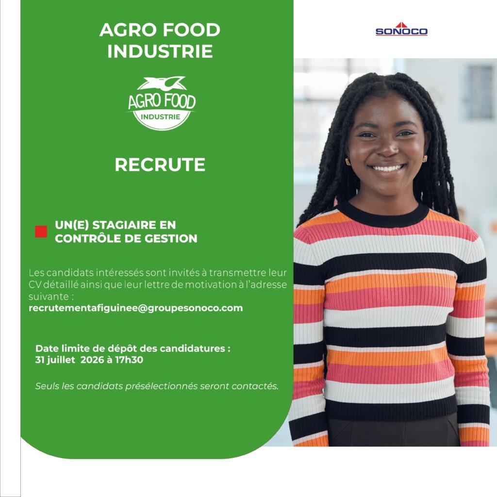 Un(e) (01) Stagiaire Contrôle de Gestion